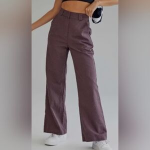 Glassons Floral Detailing Embellished Wide Leg High Rise Y2K Women's Pants sz 8